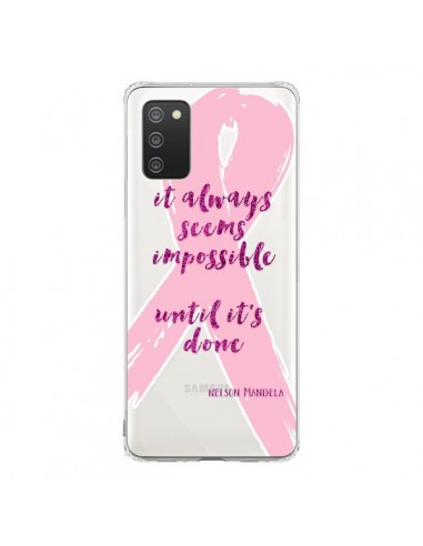 Coque Samsung A02S It always seems impossible, cela semble toujours impossible Transparente - Sylvia Cook