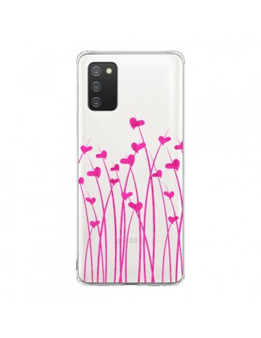 Coque Samsung A02S Love in Pink Amour Rose Fleur Transparente - Sylvia Cook