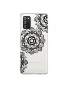 Coque Samsung A02S Triple Mandala Noir Black Transparente...