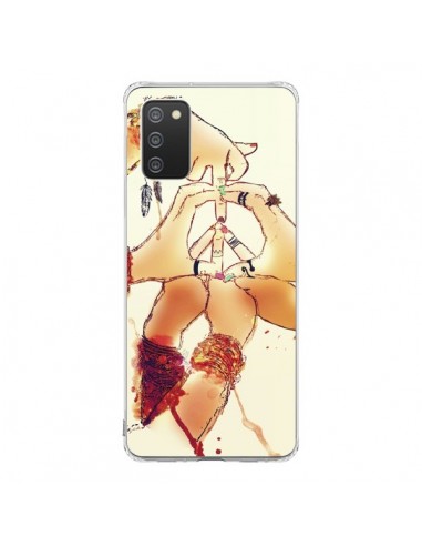 Coque Samsung A02S Peace and Love - Sara Eshak