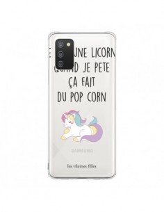 Coque Samsung A02S Je suis une licorne, quand je pète ça...