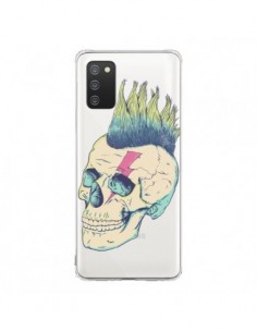 Coque Samsung A02S Tête de Mort Crane Punk Transparente -...