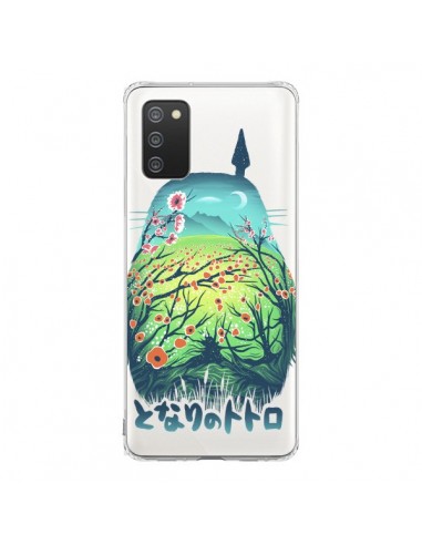 Coque Samsung A02S Totoro Manga Flower Transparente - Victor Vercesi