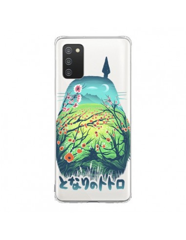 Coque Samsung A02S Totoro Manga Flower Transparente - Victor Vercesi