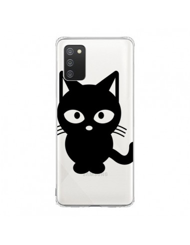 Coque Samsung A02S Chat Noir Cat Transparente - Yohan B.