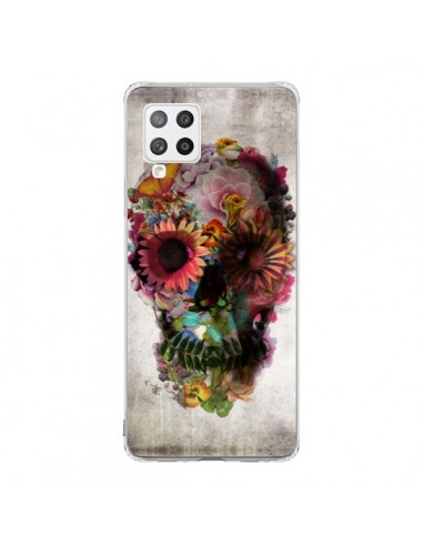 Coque Samsung A42 Skull Flower Tête de Mort - Ali Gulec