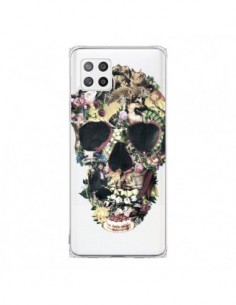 Coque Samsung A42 Skull Vintage Tête de Mort Transparente...