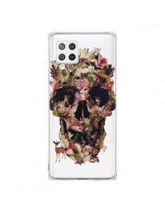 Coque Samsung A42 Jungle Skull Tête de Mort Transparente...