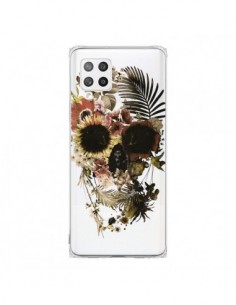 Coque Samsung A42 Garden Skull Tête de Mort Transparente...