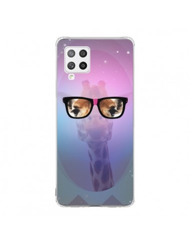 Coque Samsung A42 Girafe Geek à Lunettes - Aurelie Scour