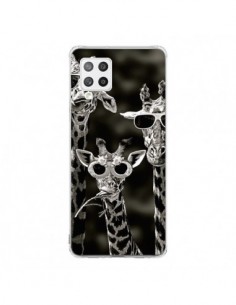 Coque Samsung A42 Girafe Swag Lunettes Familiy Giraffe -...
