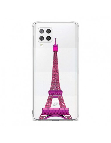 Coque Samsung A42 Tour Eiffel Rose Paris Transparente - Asano Yamazaki