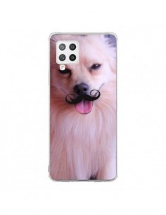 Coque Samsung A42 Clyde Chien Movember Moustache -...