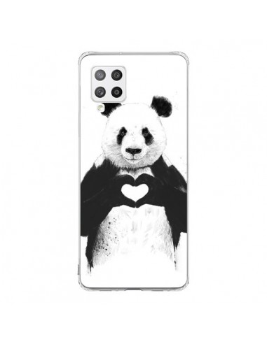 Coque Samsung A42 Panda Amour All you need is love - Balazs Solti