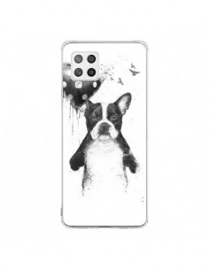 Coque Samsung A42 Lover Bulldog Chien Dog My Heart Goes...
