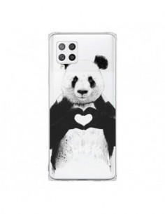Coque Samsung A42 Panda All You Need Is Love Transparente...