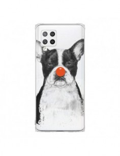 Coque Samsung A42 Clown Bulldog Dog Chien Transparente -...