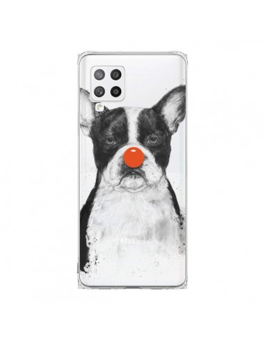 Coque Samsung A42 Clown Bulldog Dog Chien Transparente - Balazs Solti