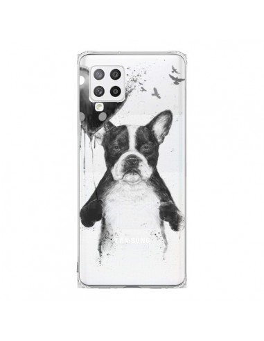 Coque Samsung A42 Love Bulldog Dog Chien Transparente - Balazs Solti