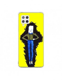 Coque Samsung A42 Julie Femme Fashion Mode Jaune - Cécile