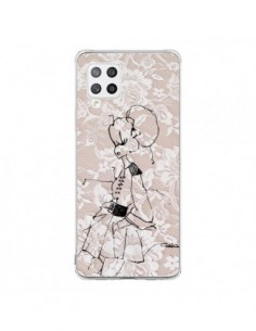 Coque Samsung A42 Croquis Dentelle Femme Fashion Mode -...
