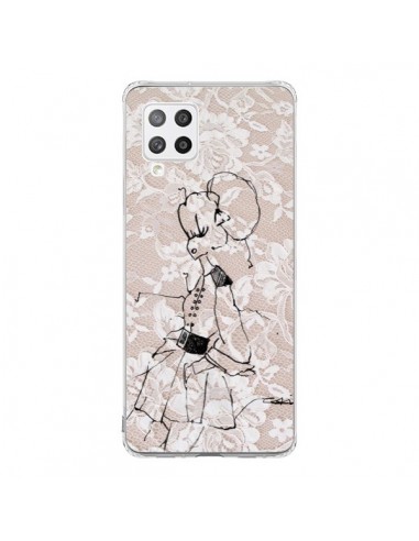 Coque Samsung A42 Croquis Dentelle Femme Fashion Mode - Cécile