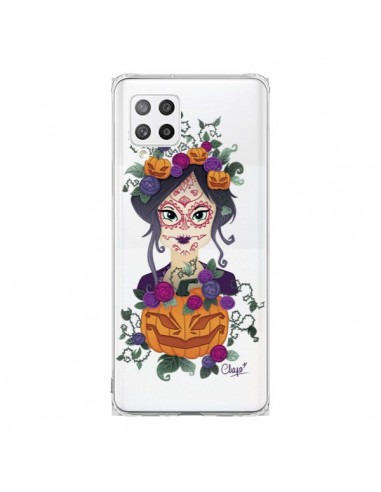 Coque Samsung A42 Femme Closed Eyes Santa Muerte Transparente - Chapo