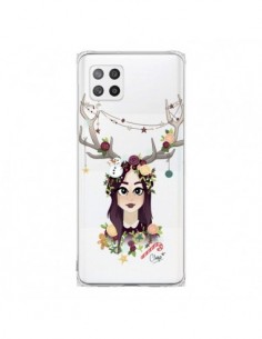 Coque Samsung A42 Christmas Girl Femme Noel Bois Cerf...