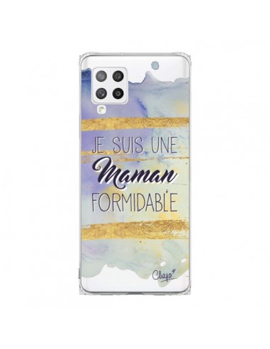 Coque Samsung A42 Je suis une Maman Formidable Violet Transparente - Chapo