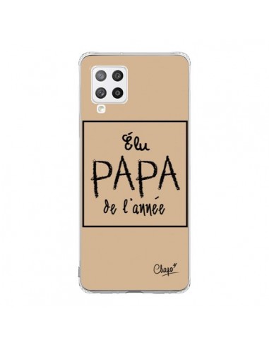 Coque Samsung A42 Elu Papa de l'Année Beige - Chapo