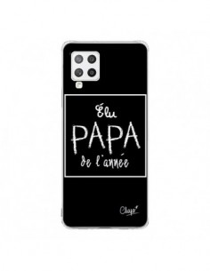 Coque Samsung A42 Elu Papa de l'Année Noir - Chapo