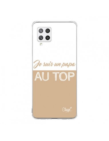 Coque Samsung A42 Je suis un Papa au Top Beige - Chapo