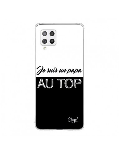 Coque Samsung A42 Je suis un Papa au Top Noir - Chapo