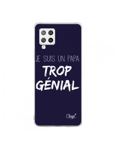 Coque Samsung A42 Je suis un Papa trop Génial Bleu Marine - Chapo