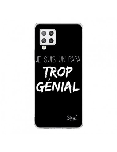 Coque Samsung A42 Je suis un Papa trop Génial Noir - Chapo