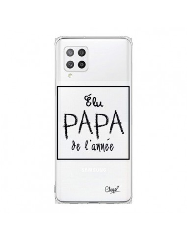 Coque Samsung A42 Elu Papa de l'Année Transparente - Chapo