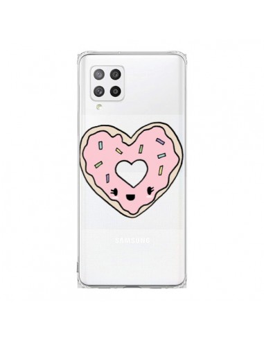Coque Samsung A42 Donuts Heart Coeur Rose Transparente - Claudia Ramos