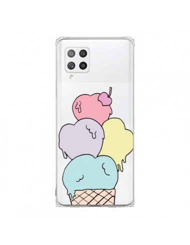 Coque Samsung A42 Ice Cream Glace Summer Ete Coeur Transparente - Claudia Ramos