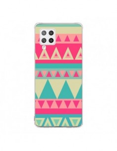 Coque Samsung A42 Azteque Rose Vert - Eleaxart