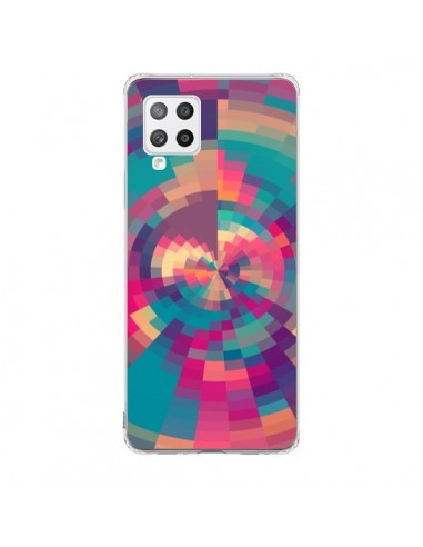 Coque Samsung A42 Spirales de Couleurs Rose Violet - Eleaxart