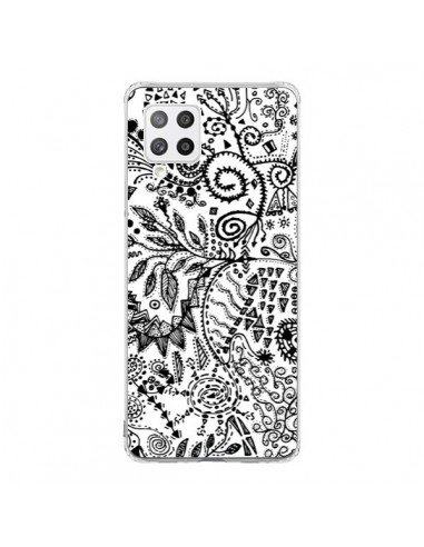 Coque Samsung A42 Azteque Blanc et Noir - Eleaxart