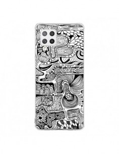 Coque Samsung A42 Reflejo Reflet Noir et Blanc - Eleaxart