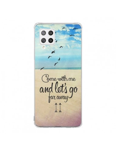 Coque Samsung A42 Let's Go Far Away Beach Plage - Eleaxart