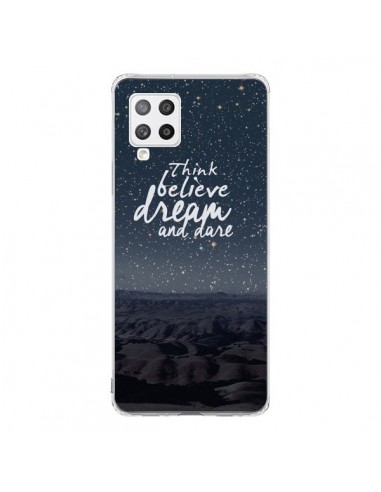 Coque Samsung A42 Think believe dream and dare Pensée Rêves - Eleaxart