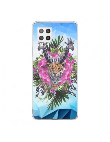 Coque Samsung A42 Girafes Lion Tigre Jungle - Eleaxart