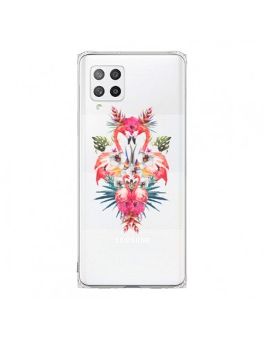 Coque Samsung A42 Tropicales Flamingos Tropical Flamant Rose Summer Ete - Eleaxart