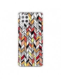 Coque Samsung A42 Graphic Azteque Rouge Orange -  Léa...