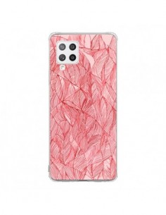 Coque Samsung A42 Courbes Meandre Rouge Cerise -  Léa...