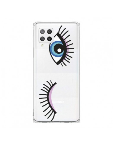 Coque Samsung A42 Eyes Oeil Yeux Bleus Transparente -  Léa Clément