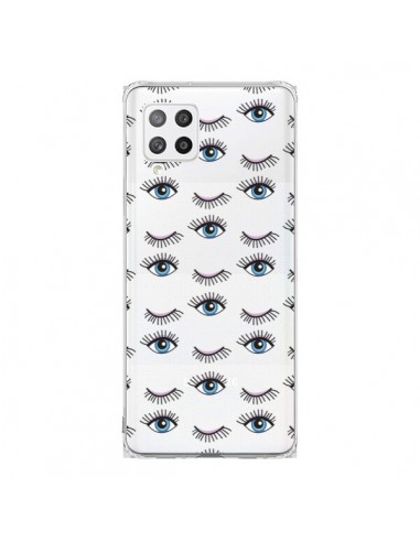 Coque Samsung A42 Eyes Oeil Yeux Bleus Mosaïque Transparente -  Léa Clément
